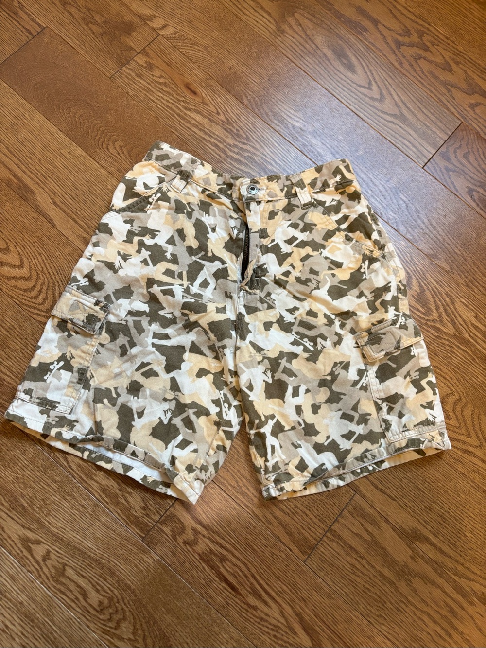 Route 66 Camouflage Shorts in Beige and Olive Skateboard Boys 12